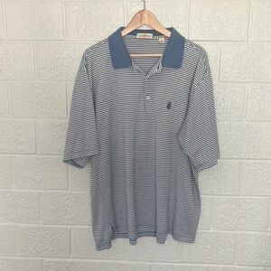 Peter Millar Men’s Classic Striped Mercerized Cotton Golf Polo - XL